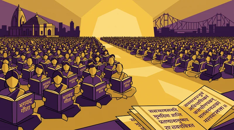 Mass Bhagavad Gita recitation at Kolkata's Brigade Parade Ground